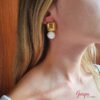 Aretes Acero Perla