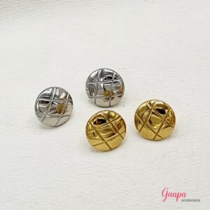 Aretes Acero Botón