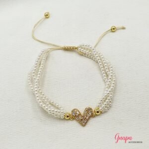 Manilla Ajustable Goldfilled & Perlas