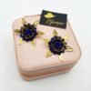 Aretes Flor Bronce Tejidos