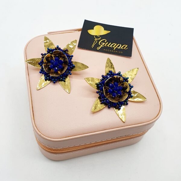 Aretes Flor Bronce Tejidos