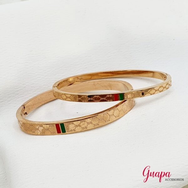 Manilla Acero Oro Rosa