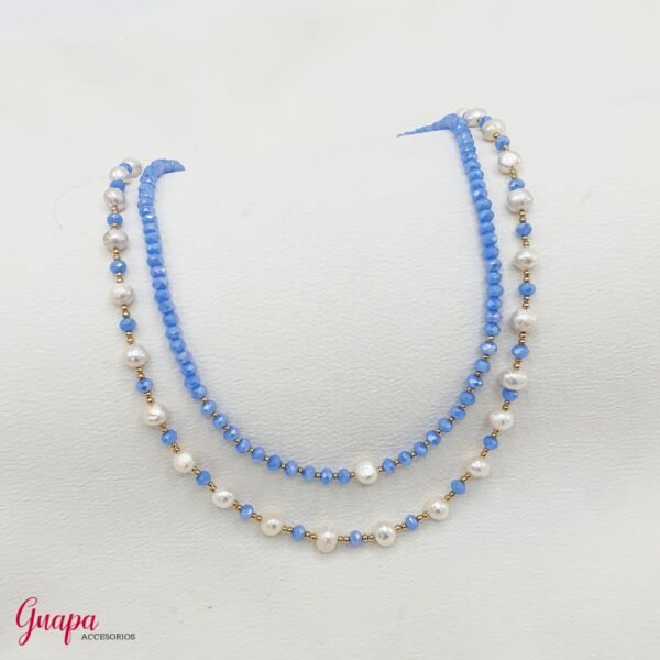 Collar Goldfilled Perlas & Cristales