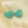 Aretes Corazón Bronce Tejidos