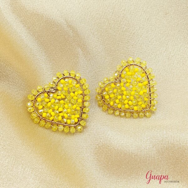 Aretes Corazón Bronce Tejidos
