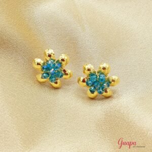 Aretes Topo Bronce Tejidos