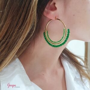 Argollas Acero Tejidas