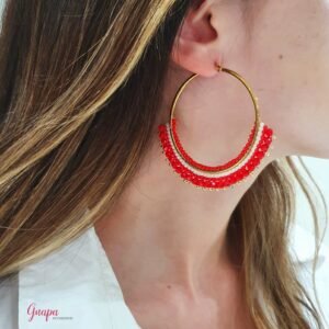 Argollas Acero Tejidas