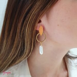 Aretes Acero Perla