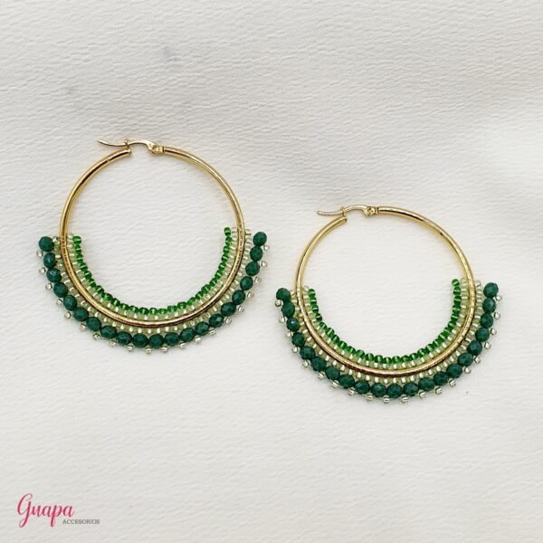 Argollas Acero Tejidas