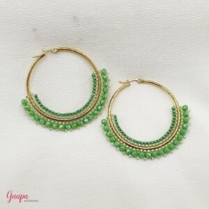 Argollas Acero Tejidas