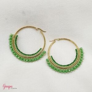 Argollas Acero Tejidas