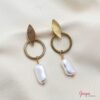 Aretes Acero Perla