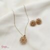 Juego Goldfilled Cadena & Aretes