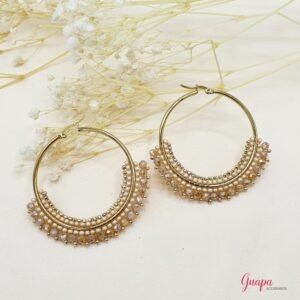Argollas Acero Tejidas
