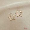 Argollas Mini Estrella Acero