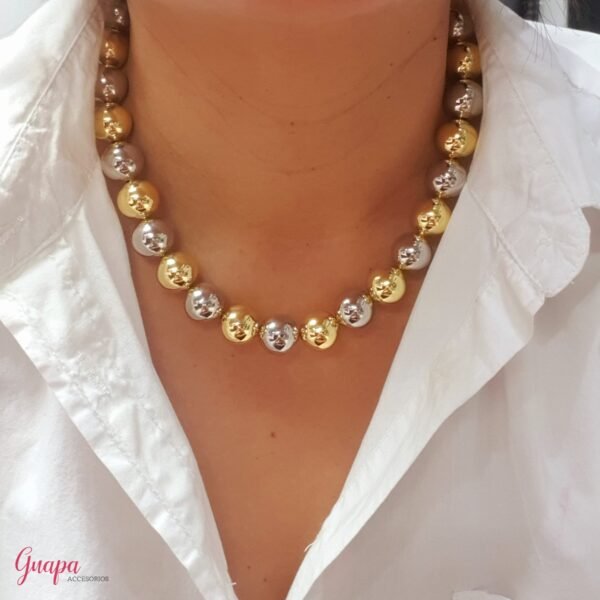 Juego Balines Goldfilled Gold & Silver