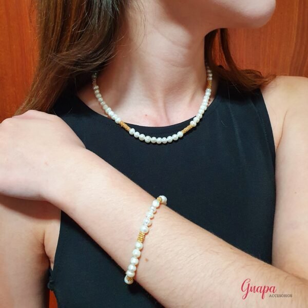 Juego Goldfiiled & Perlas de Río