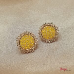 Aretes Topo Bronce Tejidos