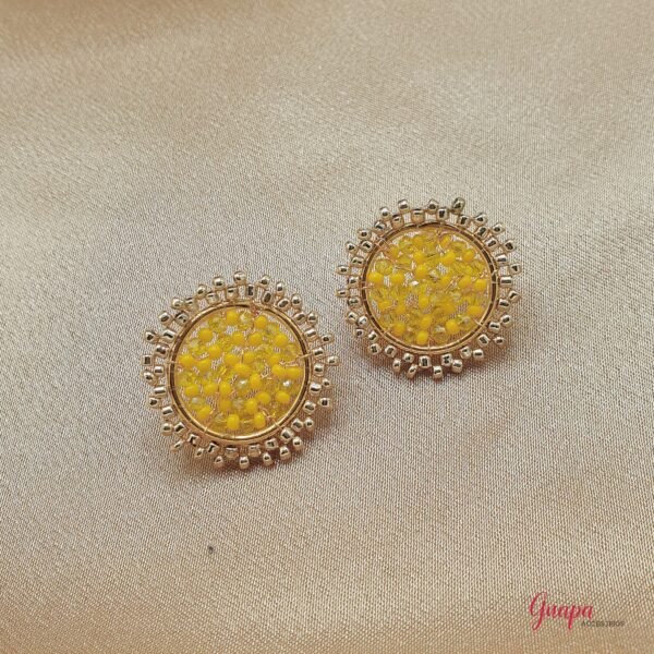 Aretes Topo Bronce Tejidos