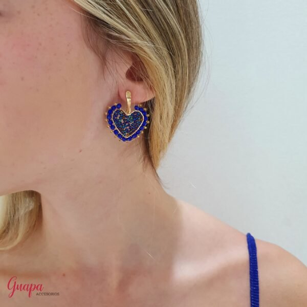 Aretes Corazón Bronce Tejidos