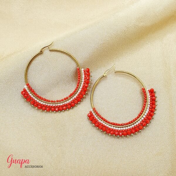 Argollas Acero Tejidas