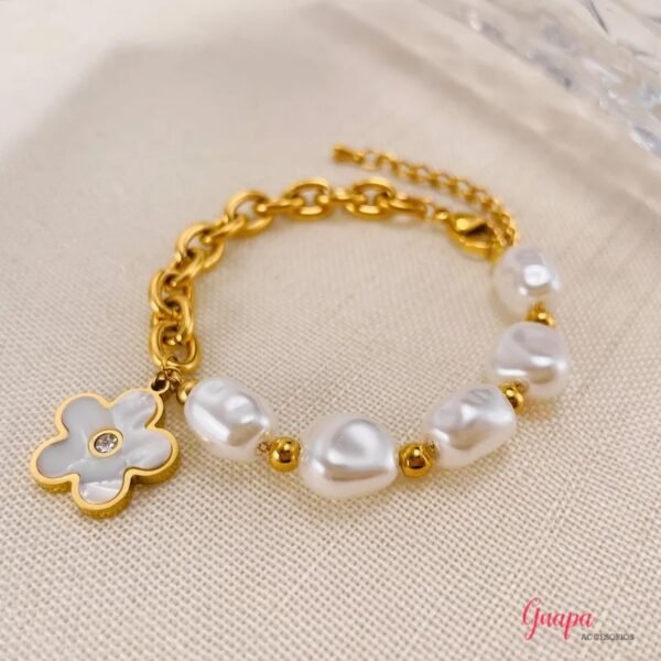 Manilla Acero & Perlas