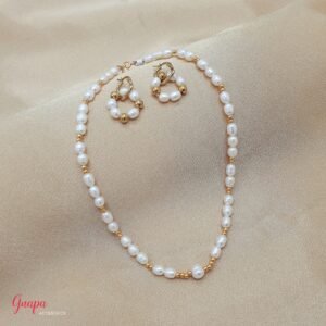 Juego Goldfilled & Perlas de Río