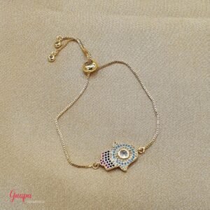 Manilla Ajustable Goldfilled Mano de Fátima