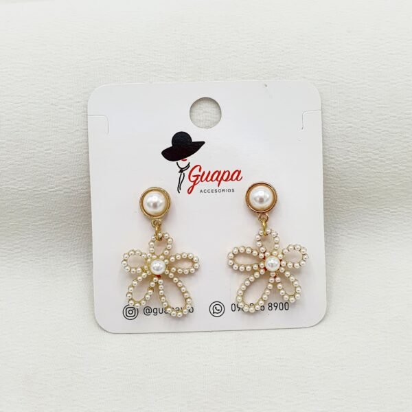 Aretes Flor Perlas
