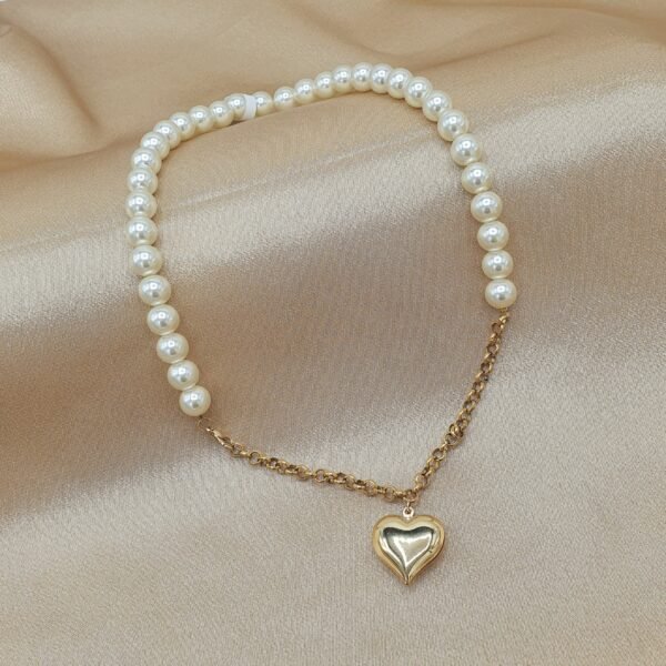 Collar Acero & Perlas