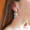 Aretes Flor Perlas