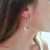 Argollas Acero & Perla