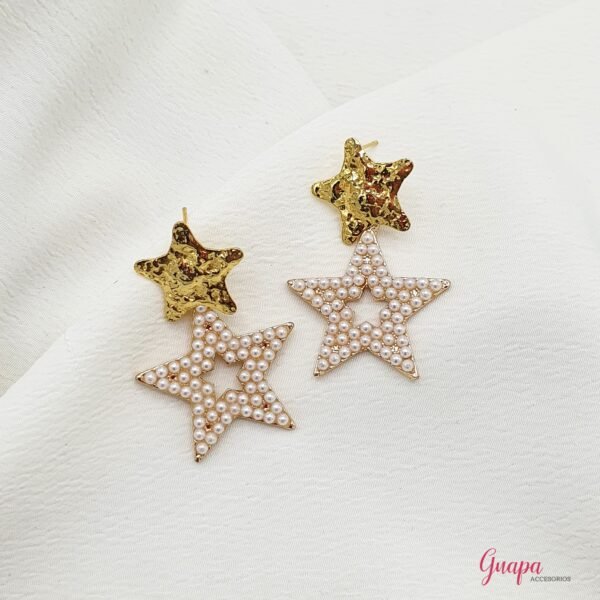 Aretes Estrella & Perlas
