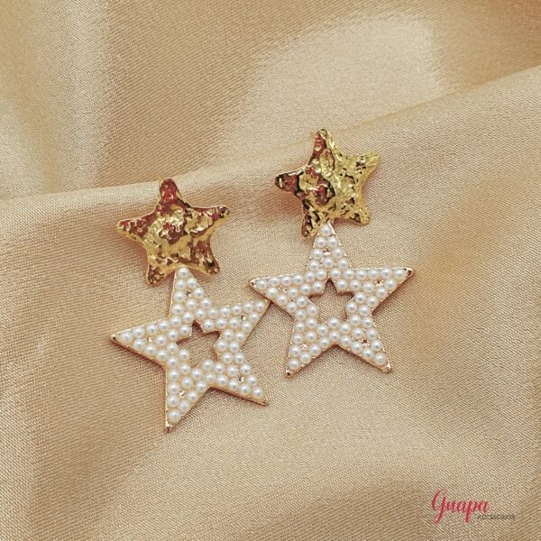 Aretes Estrella & Perlas