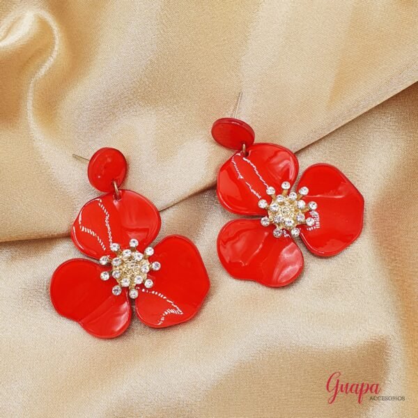 Aretes Acrílicos Flor