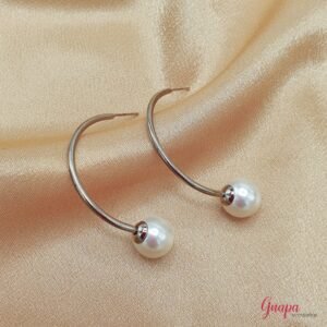 Argollas Acero & Perla