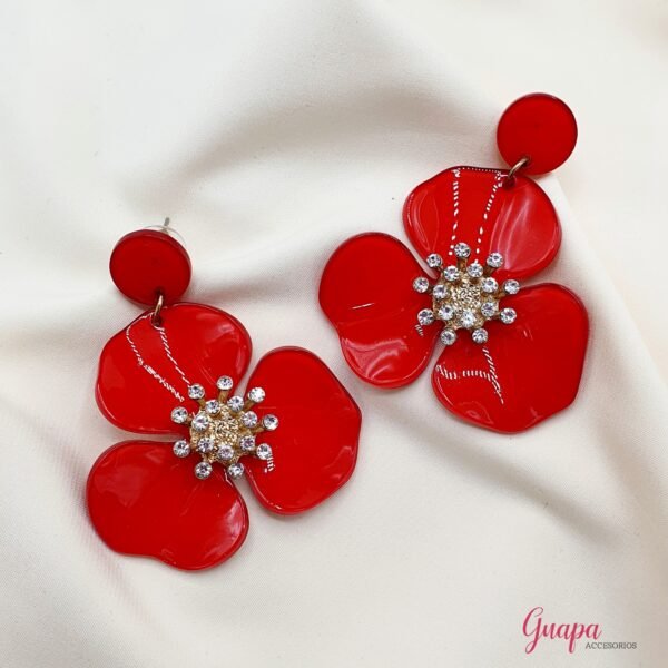 Aretes Acrílicos Flor