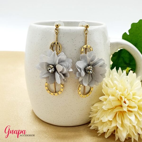 Aretes Acero Flor
