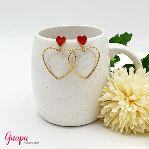 Aretes Acero Corazón