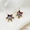 Aretes Acero Flor Gold & Silver