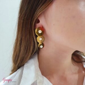 Aretes Acero Perla