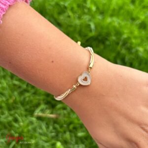 Manilla Ajustable Goldfilled Corazón