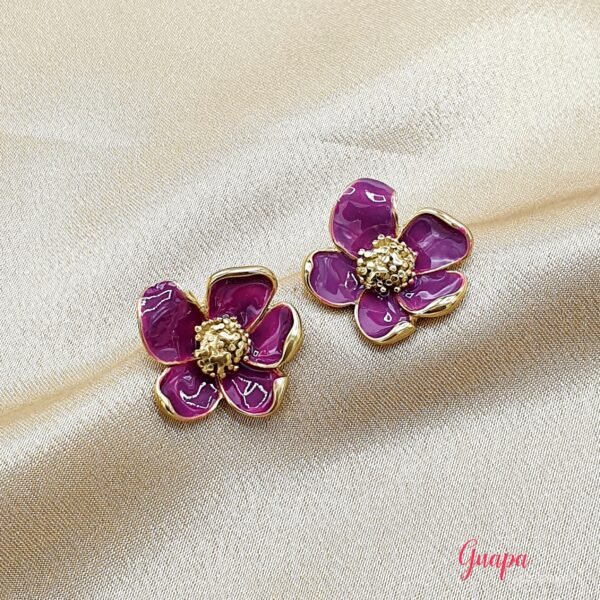 Aretes Acero Flor