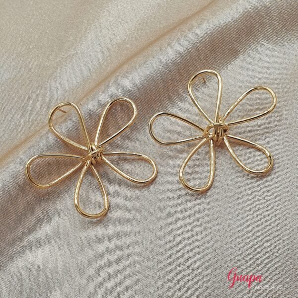 Aretes Acero Flor