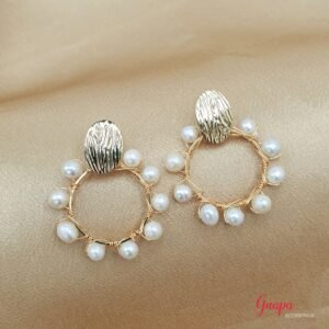 Aretes Goldfilled & Perlas de Río