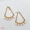 Argollas Acero & Perlas de Río