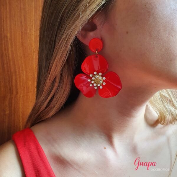 Aretes Acrílicos Flor