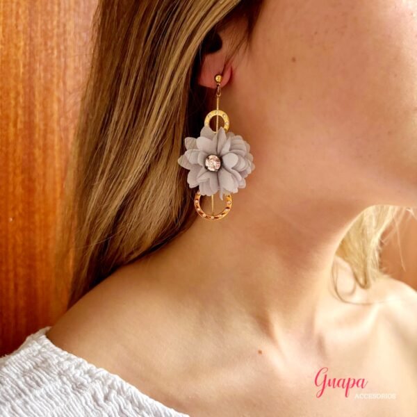 Aretes Acero Flor