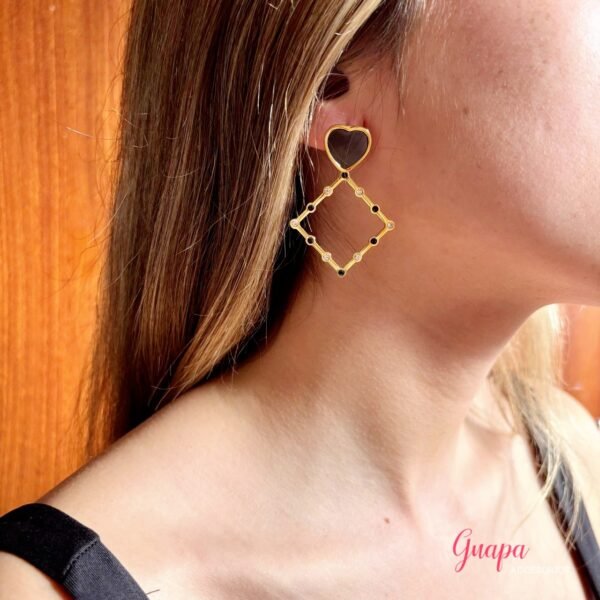 Aretes Acero & Corazón